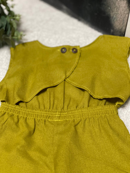 Girls Open Back Romper