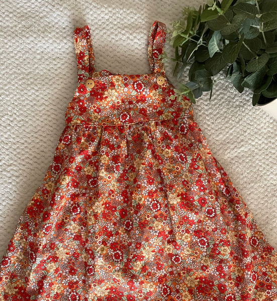 Girls Floral Tie Back Dress