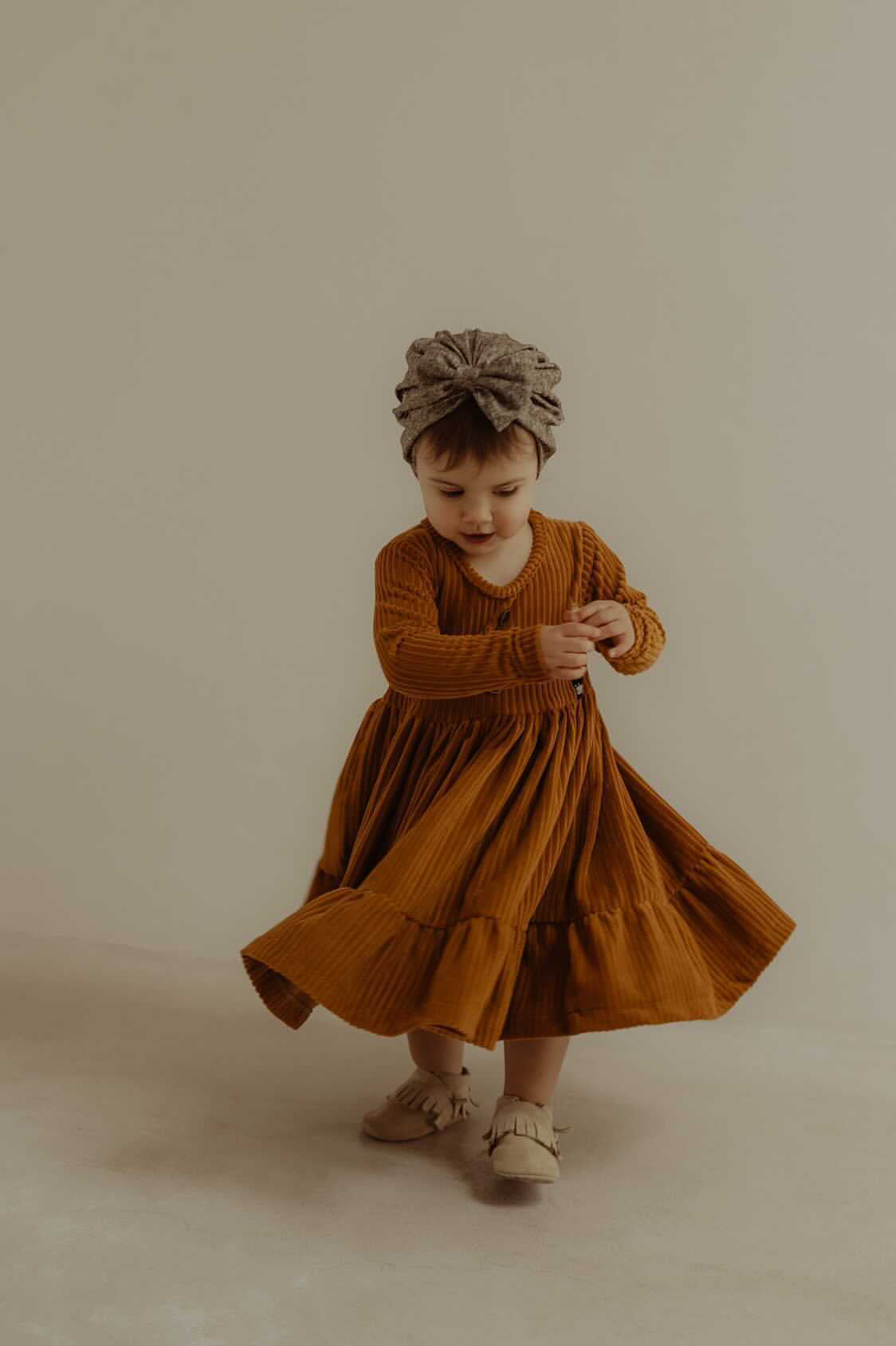 Girls velvet corduroy dress